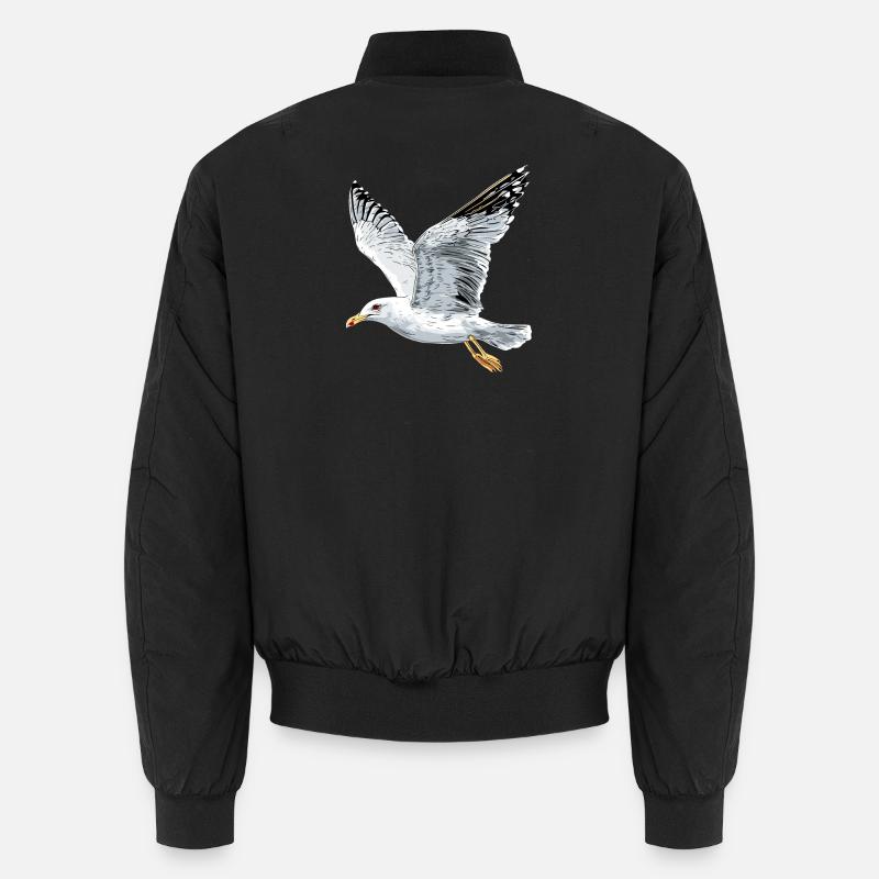 Möwe Strand Meer Nordsee Ostsee Silbermöwe Möwen Unisex Bomberjacke