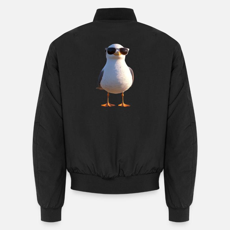 Möwe Strand Meer Nordsee Ostsee Silbermöwe Möwen Unisex Bomberjacke