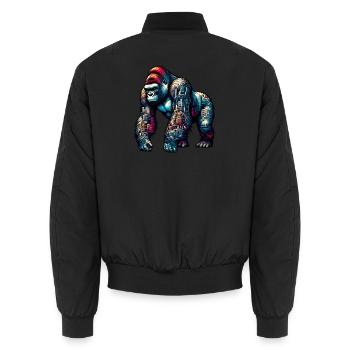 Gorille - Bomber unisexe - noir - Dos - AI Model Male 185 light (185cm)