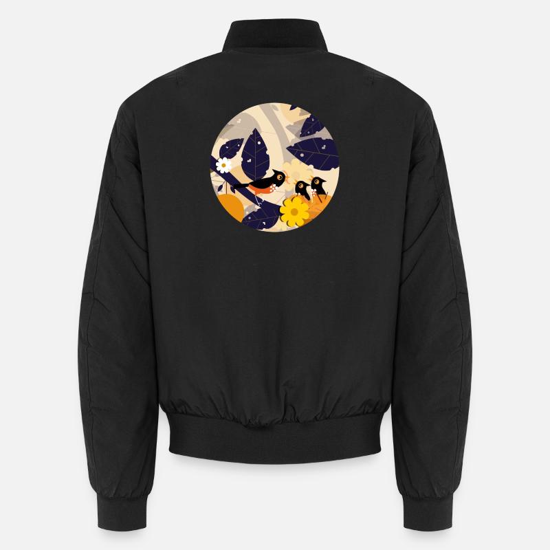 Garden birds - Unisex Bomber Jacket - black
