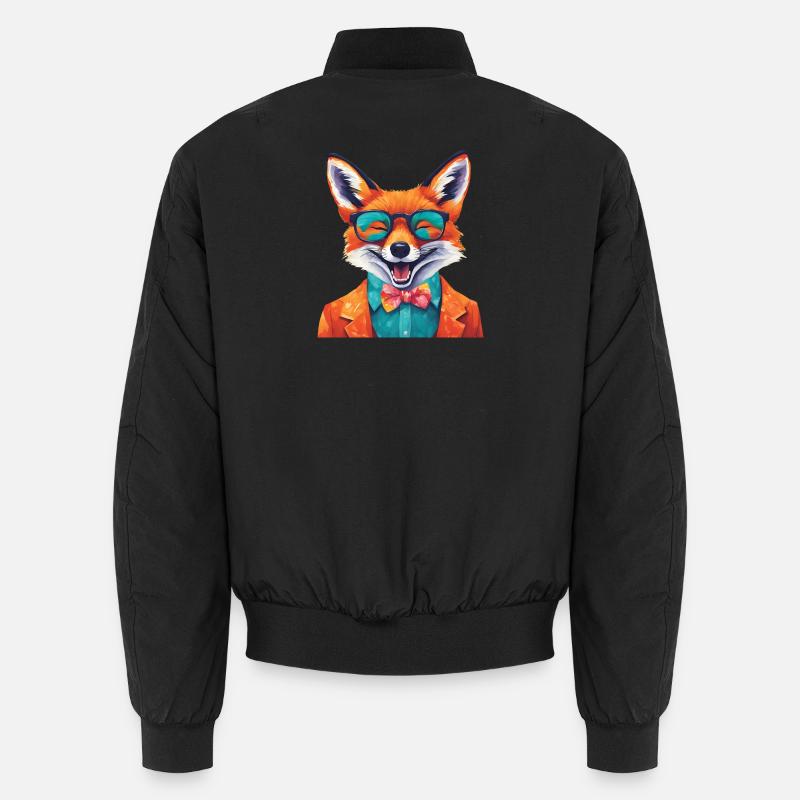 Renard vibrant dans une tenue élégante Bomber unisexe