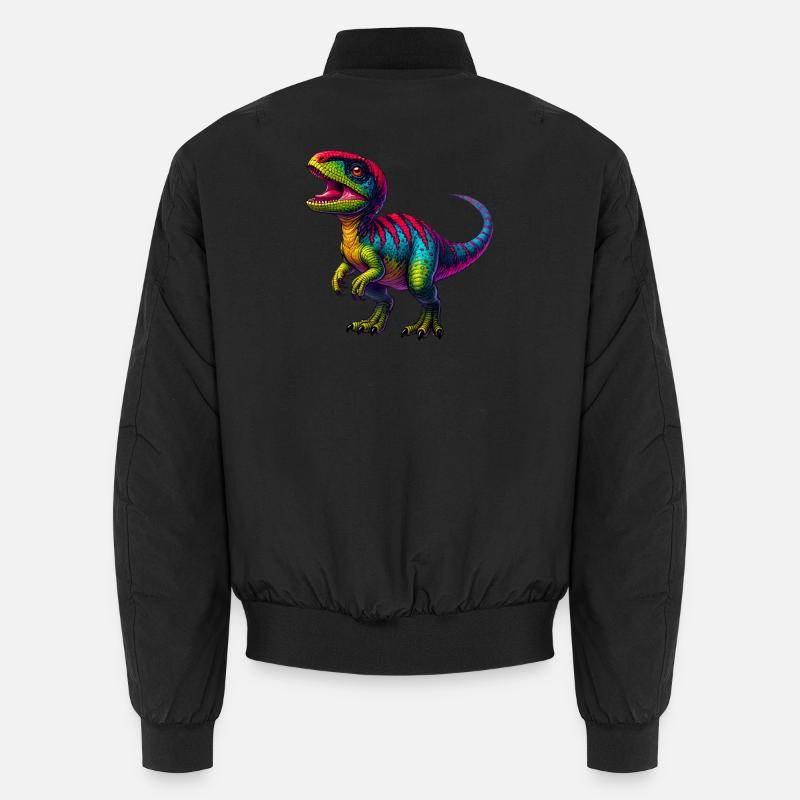 Dinosaurier - Unisex Bomberjacke - Schwarz