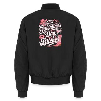Fête amusante pour la Saint-Valentin - Bomber unisexe - noir - Dos - AI Model Male 185 light (185cm)