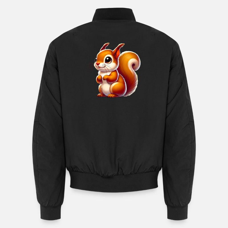 Eichhörnchen - Unisex Bomberjacke - Schwarz