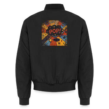 Pop Art | dernier cri - Bomber unisexe - noir - Dos - AI Model Male 185 light (185cm)