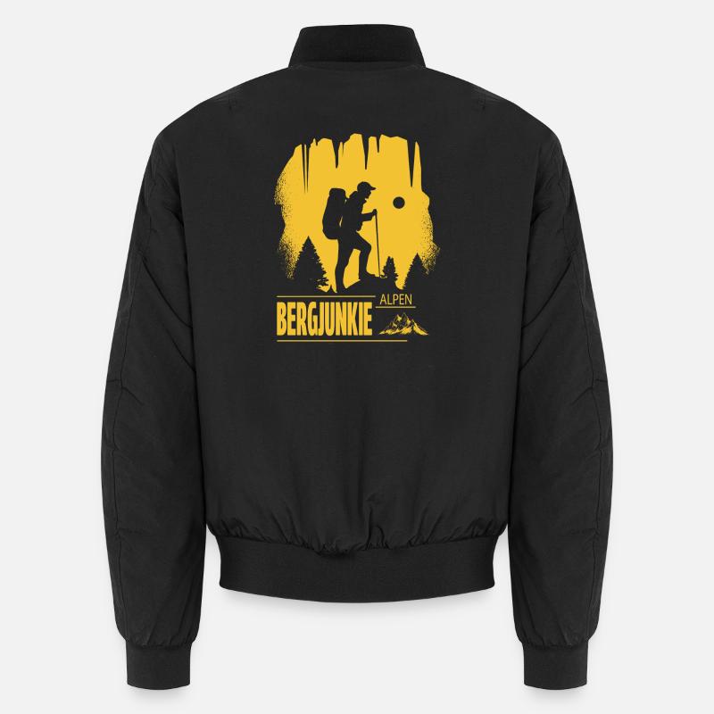 Bergjunkie - Unisex Bomberjacke - Schwarz