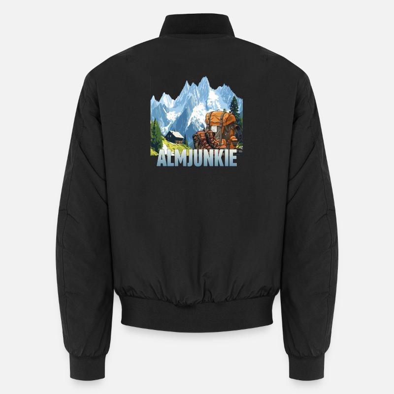 Almjunkie - Unisex Bomberjacke - Schwarz