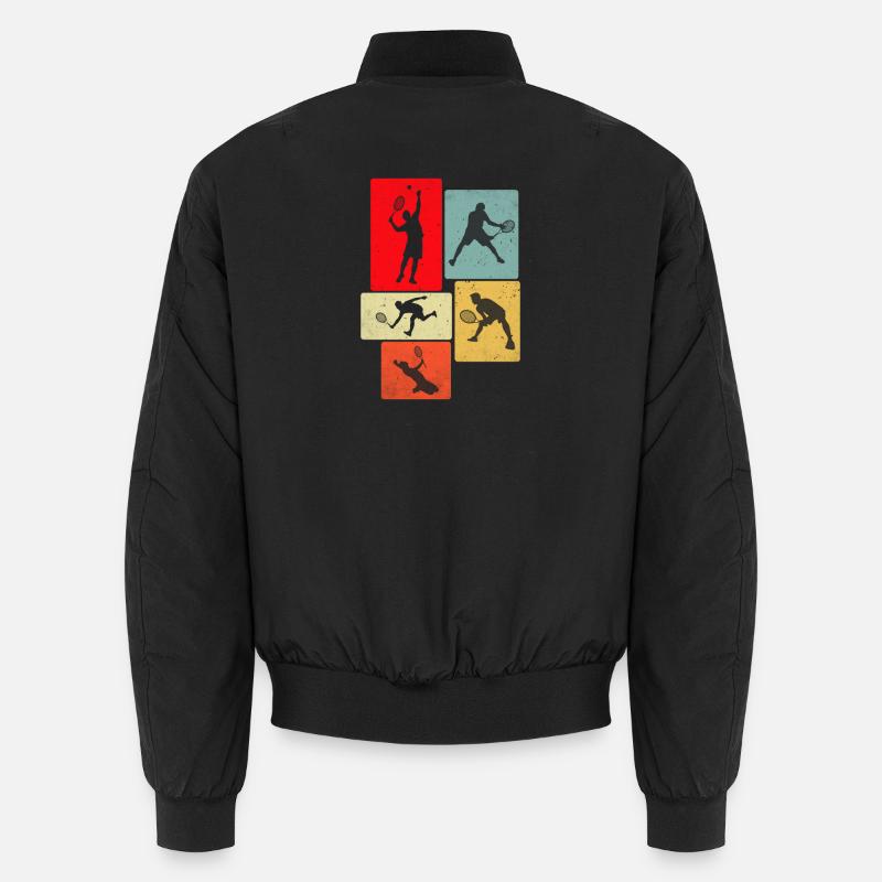 Retro Playing Tennis Unisex Bomber Jacket