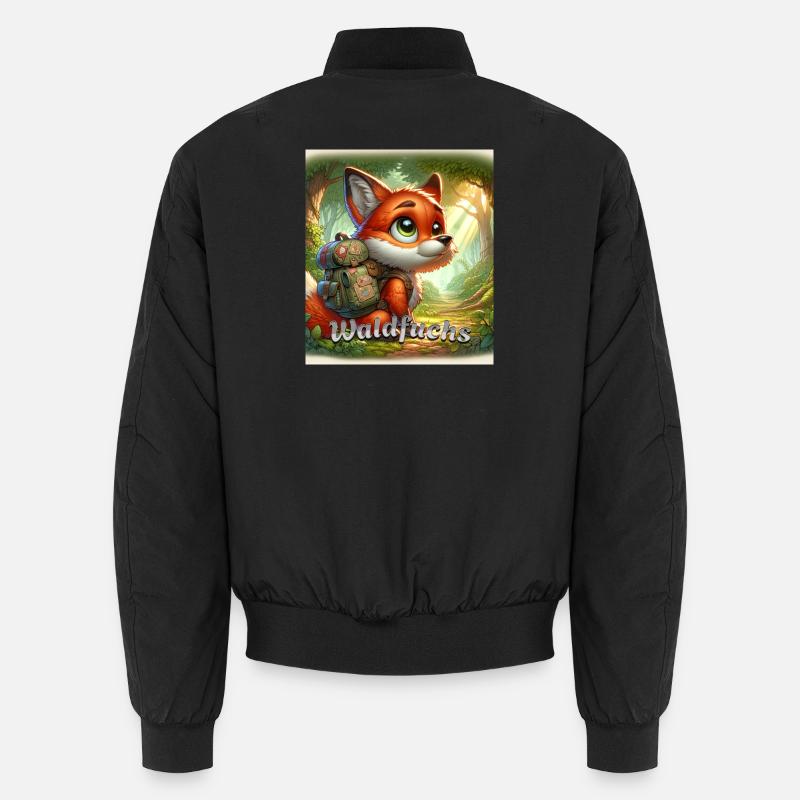 Waldfuchs - Unisex Bomberjacke - Schwarz