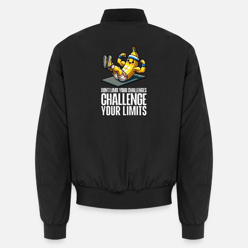 Challenge Your Limits Bodybuilder Abs Unisex Bomber Jacket