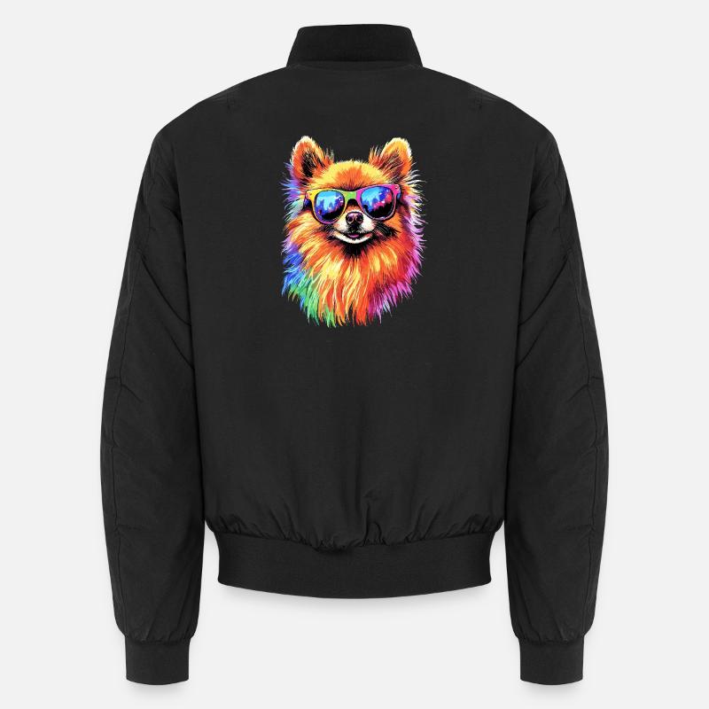 Zwergspitz Pommeraner Pom Süßer Deutscher Spitz Unisex Bomberjacke