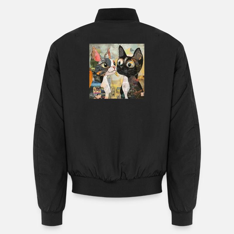 cat cats cat collage Unisex Bomber Jacket