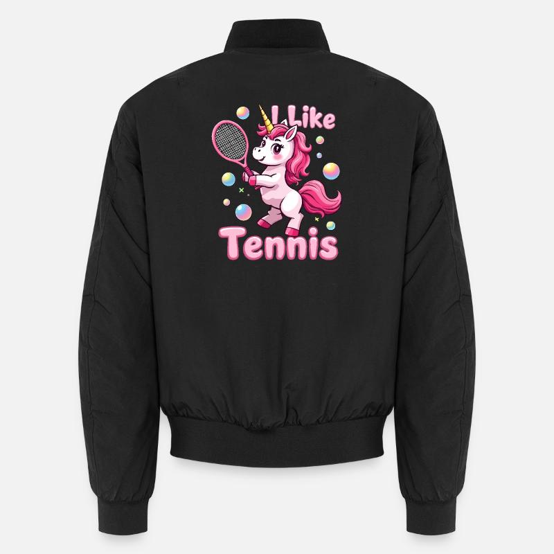 Einhorn Tennis Kinder Geschenk Unisex Bomberjacke