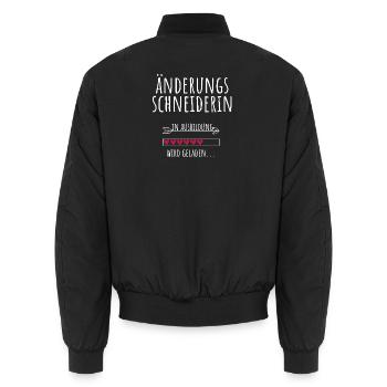 Änderungsschneiderin Ausbildung Beruf Geschenk - Unisex Bomberjacke - Schwarz - Hinten - AI Model Male 185 light (185cm)