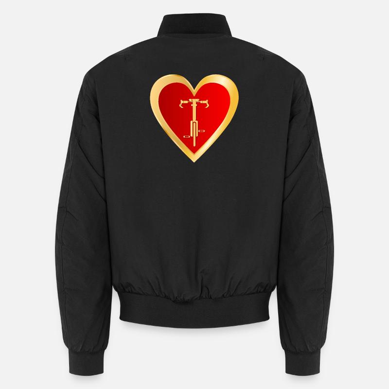 FAHRRAD LIEBE RADFAHRER HERZ Unisex Bomberjacke