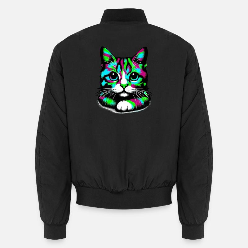 Cat - Unisex Bomber Jacket - black