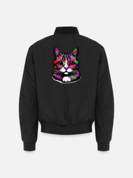 Chat - Bomber unisexe - noir
