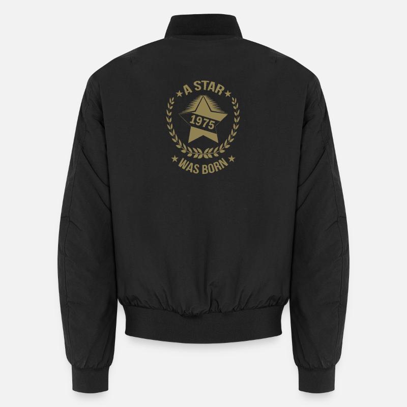 1975 Geburtstag ein Star wird geboren Unisex Bomberjacke