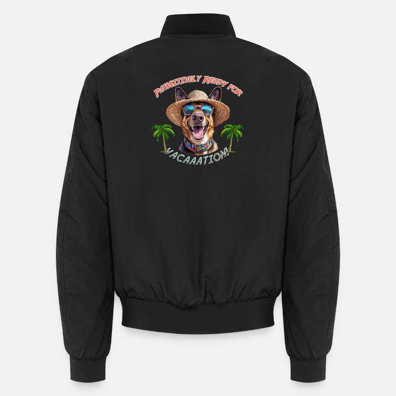 Schäferhund im Sommerlook: Pawsitively Ready Unisex Bomberjacke