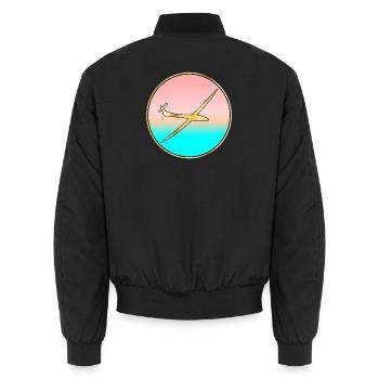 SEA SUNSET GLIDER - Unisex Bomber Jacket - black - Back - AI Model Male 185 light (185cm)