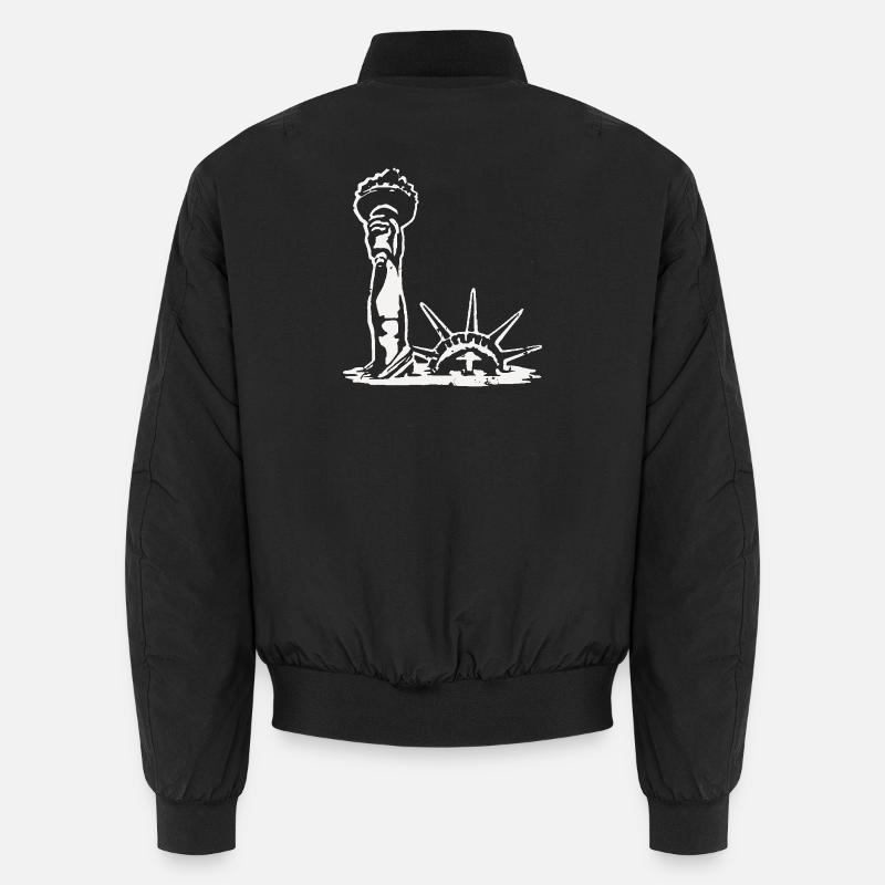 Die Freiheitsstatue ertrinkt Unisex Bomberjacke