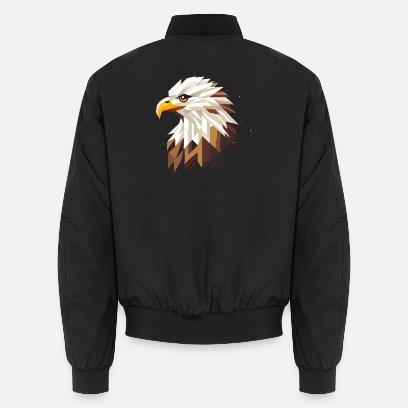 Pygargue à tête blanche géométrique – symbole de force Bomber unisexe