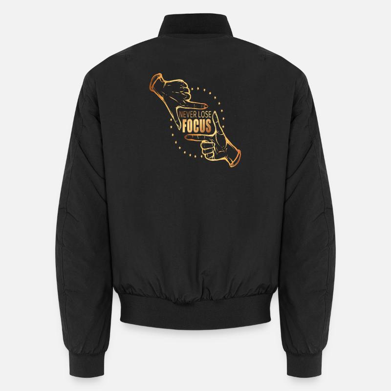 Never lose focus - Unisex Bomberjacke - Schwarz