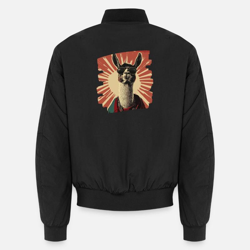 Alpaka - Unisex Bomberjacke - Schwarz