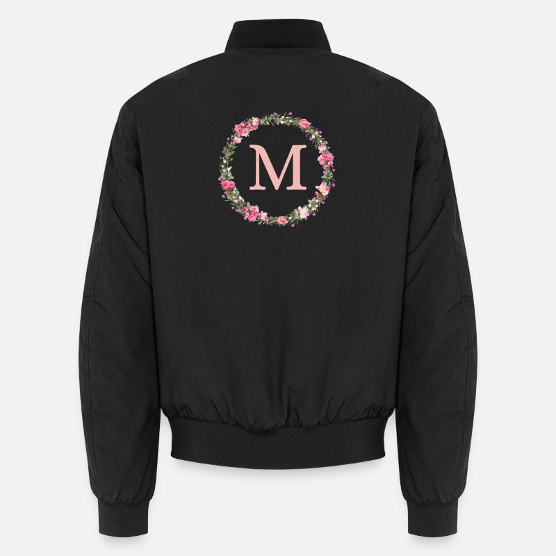 M Monogram, Couronne de fleurs, Personnalisable Bomber unisexe