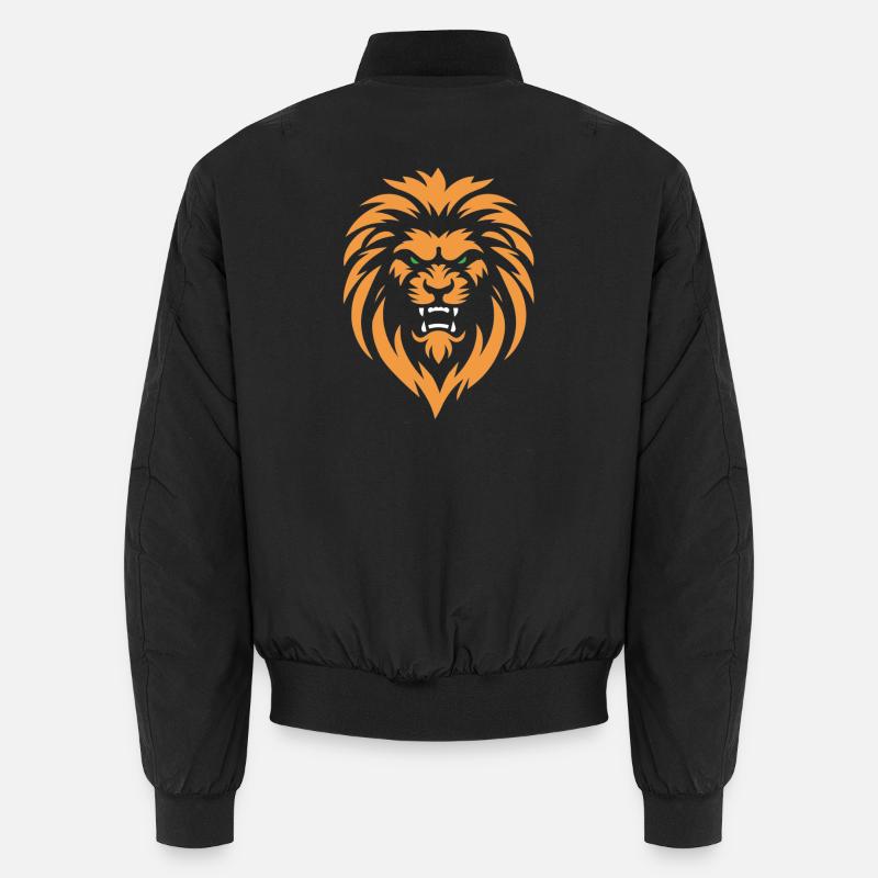 Wütender Löwe - Unisex Bomberjacke - Schwarz