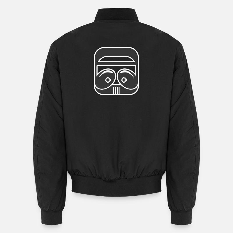 Geometric Robotic Mask Unisex Bomber Jacket
