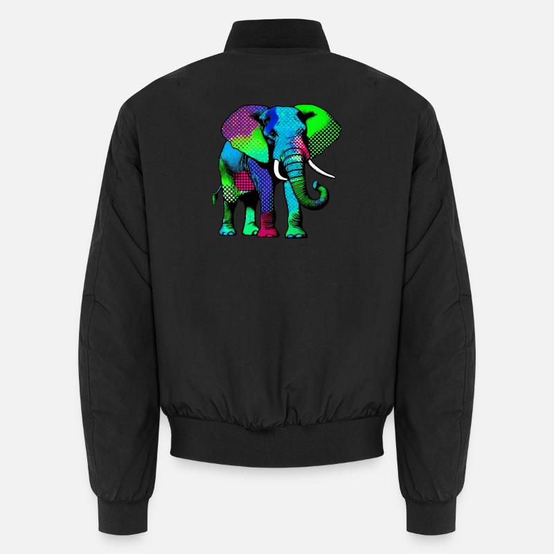 Elephant - Unisex Bomber Jacket - black