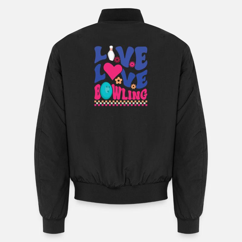 Leben, Liebe, Bowling Unisex Bomberjacke