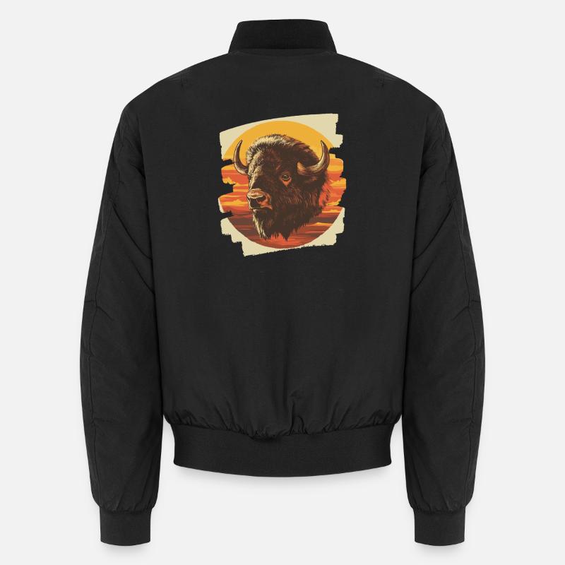 Bison - Bomber unisexe - noir