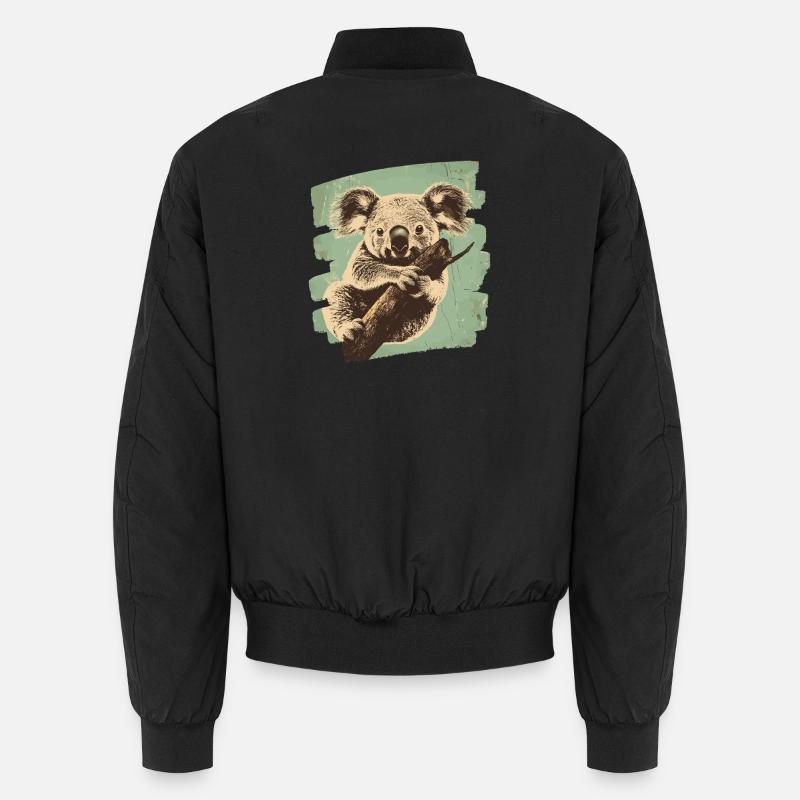 Koala Bär - Unisex Bomberjacke - Schwarz