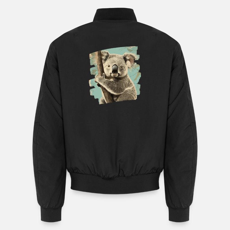 Koala Bär - Unisex Bomberjacke - Schwarz