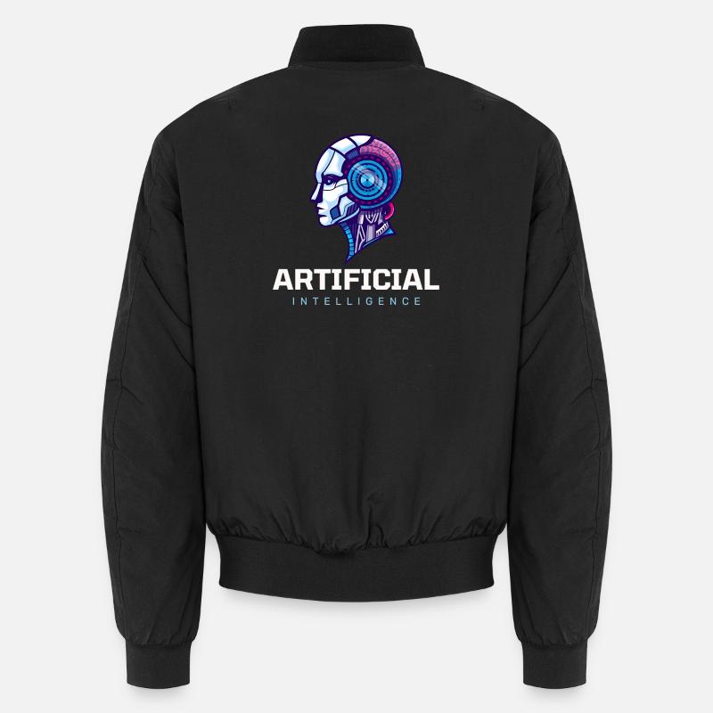 Neon AI Kopf Roboter Vision Unisex Bomberjacke