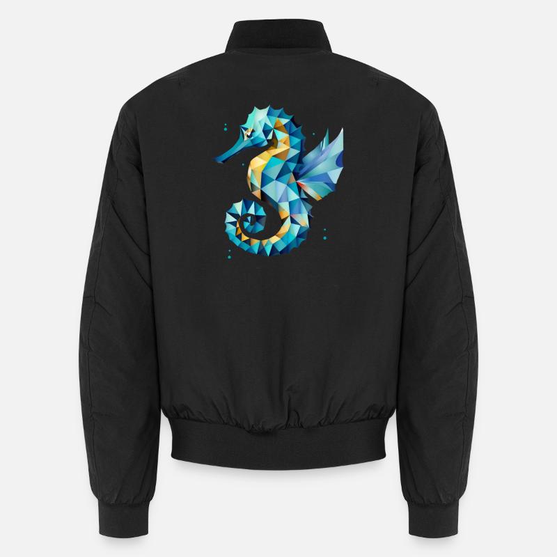 Hippocampe – Beauté mystique des mers - Bomber unisexe - noir