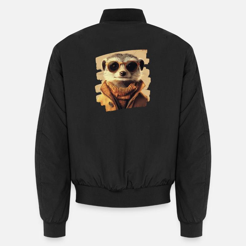 Erdmännchen - Unisex Bomberjacke - Schwarz