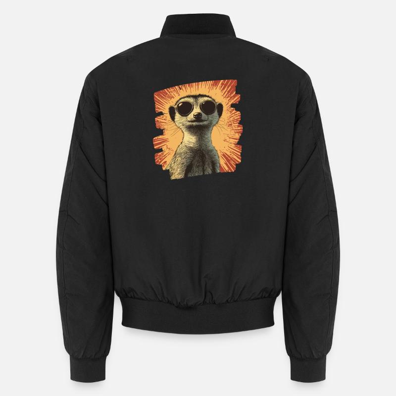 Erdmännchen Retro Unisex Bomberjacke