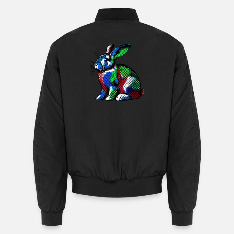 Rabbit - Unisex Bomber Jacket - black