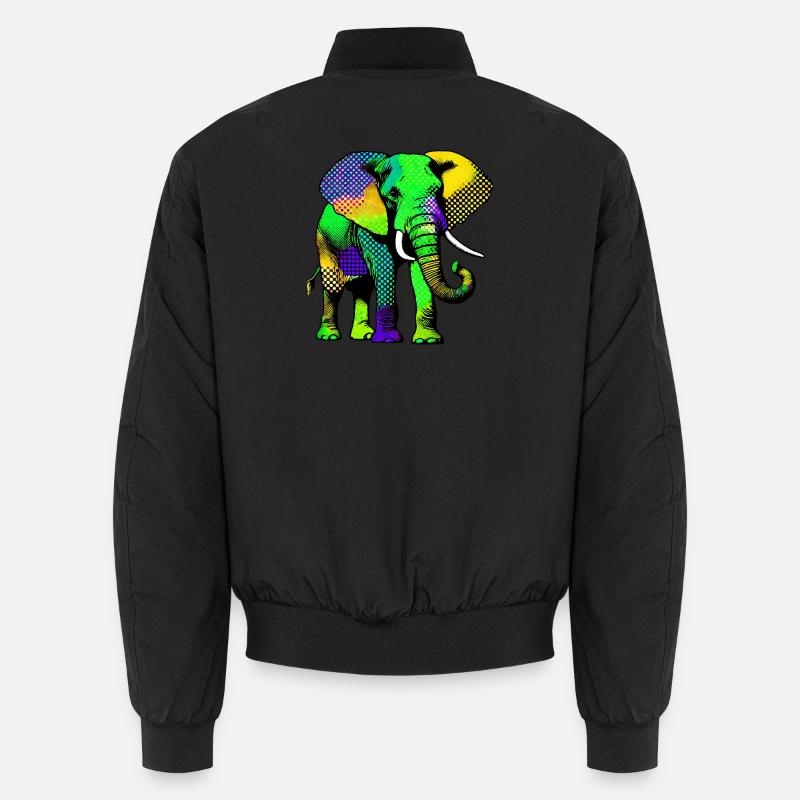 Elephant - Unisex Bomber Jacket - black