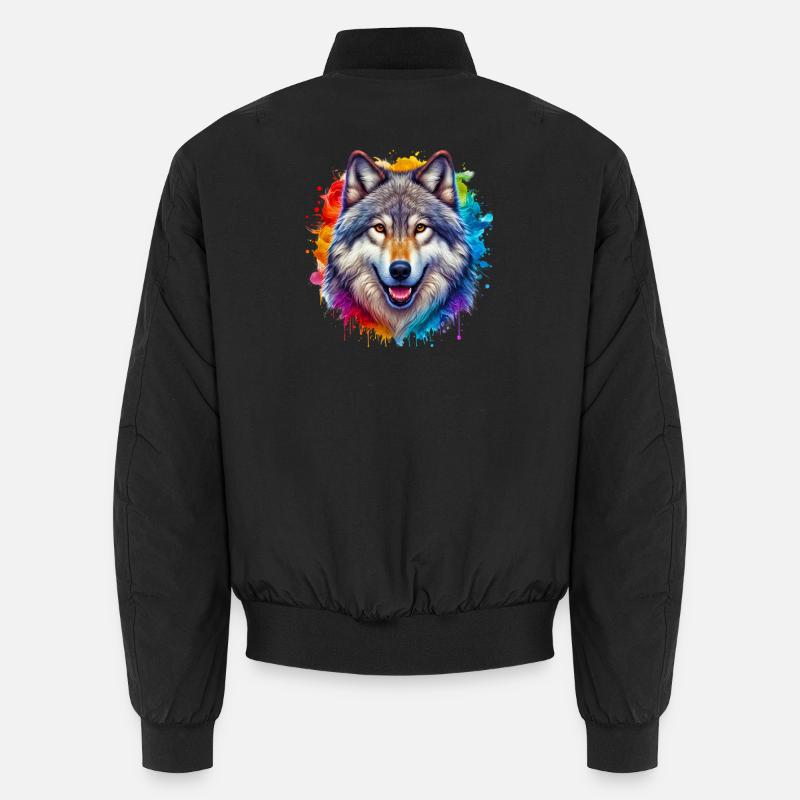 Loup - Bomber unisexe - noir