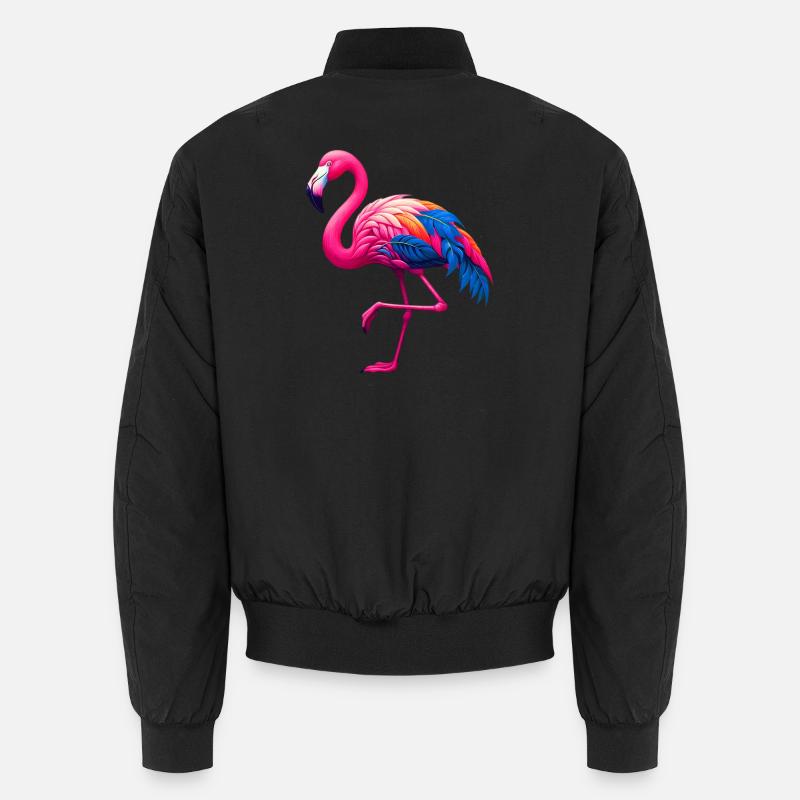 Flamingo - Unisex Bomberjacke - Schwarz