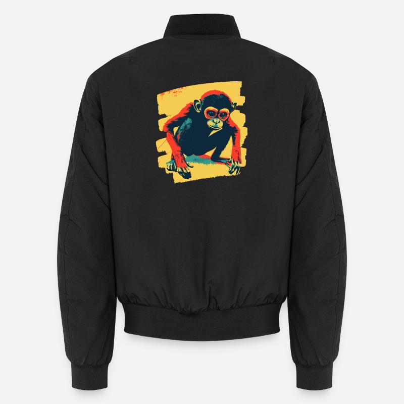 Affe - Unisex Bomberjacke - Schwarz