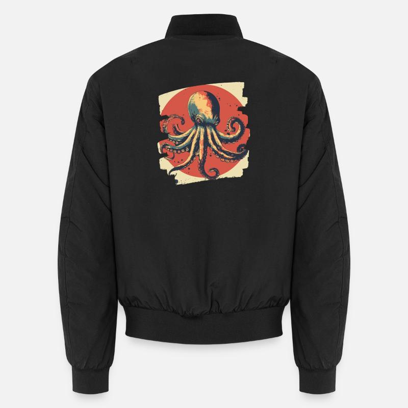 Kraken Oktopus Unisex Bomberjacke