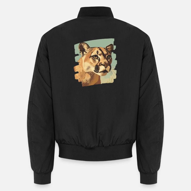 Lion from mountain Retro - Unisex Bomberjacke - Schwarz