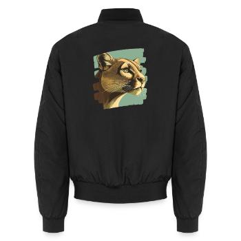 Lion from mountain Retro - Unisex Bomberjacke - Schwarz - Hinten - AI Model Male 185 light (185cm)