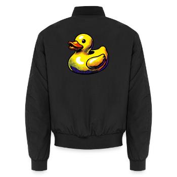 Duckling Duck Duck Duck - Unisex Bomber Jacket - black - Back - AI Model Male 185 light (185cm)
