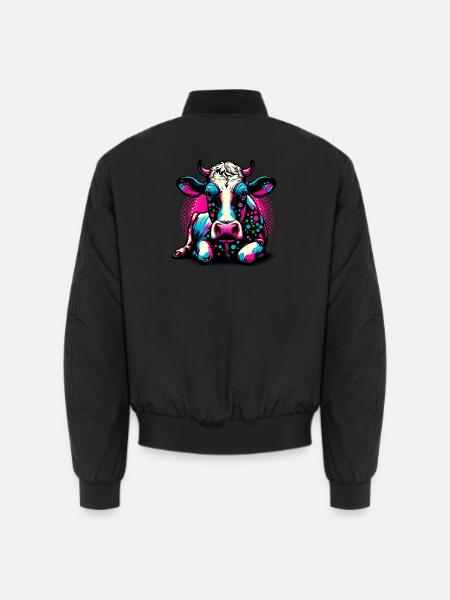 Cow - Unisex Bomber Jacket - black